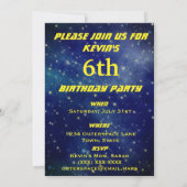 Invitation Ajoutez l'anniversaire de l'espace d'astronaute de (Dos)