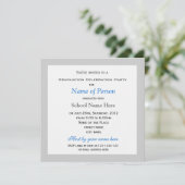 Invitation Ajoutez simplement votre graduation photo (Debout devant)