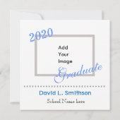 Invitation Ajoutez simplement votre graduation photo (Dos)