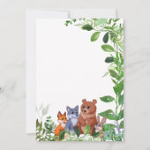 Invitation Ajoutez vos propres amis de la forêt de bébé en bl (Devant)