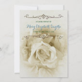 Invitation Ajoutez vos propres perles de roses de cérémonie (Dos)