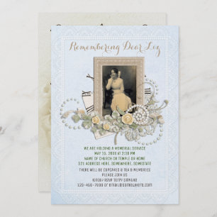 Invitation Ajoutez vos propres perles de roses de cérémonie