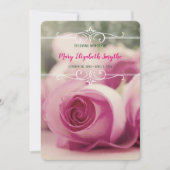 Invitation Ajoutez vos propres roses de rose de cérémonie (Devant)