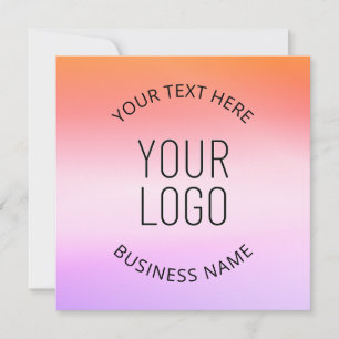 Invitation Ajoutez votre logo Couleurs dégradées de coucher