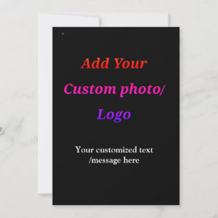 Invitation ajoutez votre photo logo votre texte personnalisé