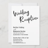 Invitation Ajoutez Votre Photo, Typographie Gras Réception de (Devant)