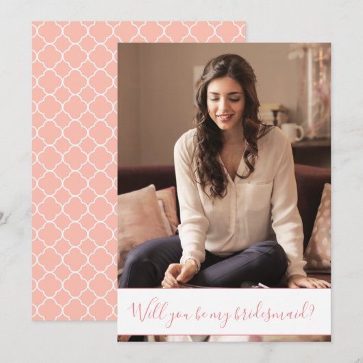 Invitation Ajoutez votre proposition de demoiselle d'honneur (Devant / Derrière)