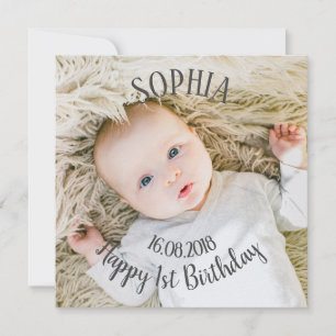 Invitation Ajoutez votre propre photo First Birthday Party