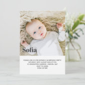 Invitation Ajoutez votre propre photo First Birthday Party (Debout devant)