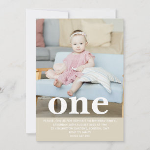 Invitation Ajoutez votre propre photo One First Birdday Party