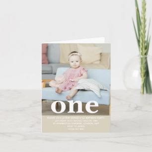 Invitation Ajoutez votre propre photo One First Birdday Party