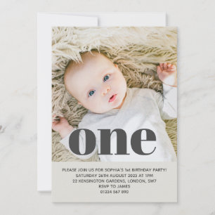 Invitation Ajoutez votre propre photo One First Birdday Party