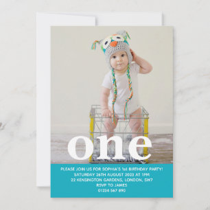 Invitation Ajoutez votre propre photo One First Birdday Party