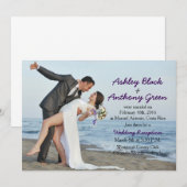 Invitation Ajoutez votre propre photo Réception de mariage à  (Devant / Derrière)