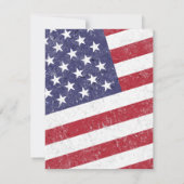 Invitation Ajoutez votre propre texte Vintage étoiles rayures (Dos)