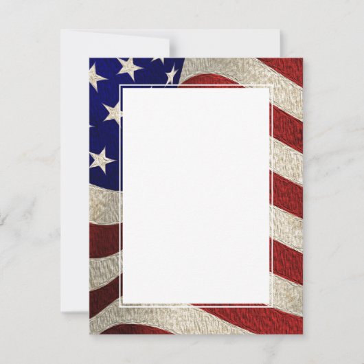 Invitation Ajoutez Votre Propre Texte Vintage Étoiles Rayures (Devant)