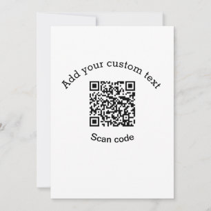 Invitation Ajoutez votre texte personnalisé code QR de l'entr
