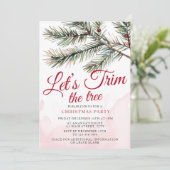 Invitation Ajustons l’aquarelle de la fête de Noël des arbres (Debout devant)