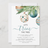 Invitation Ajustons L'Arbre | Fête de Noël (Devant)