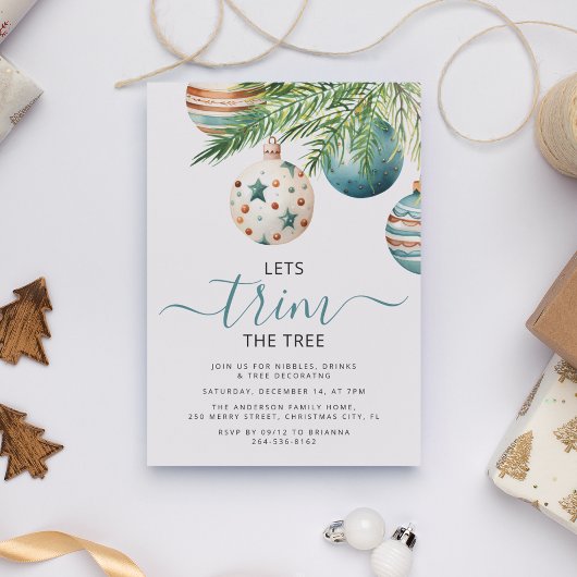 Invitation Ajustons L'Arbre | Fête de Noël