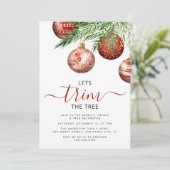 Invitation Ajustons L'Arbre | Fête de Noël (Debout devant)