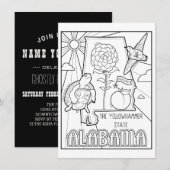 Invitation alabama colle-moi collage (Devant / Derrière)