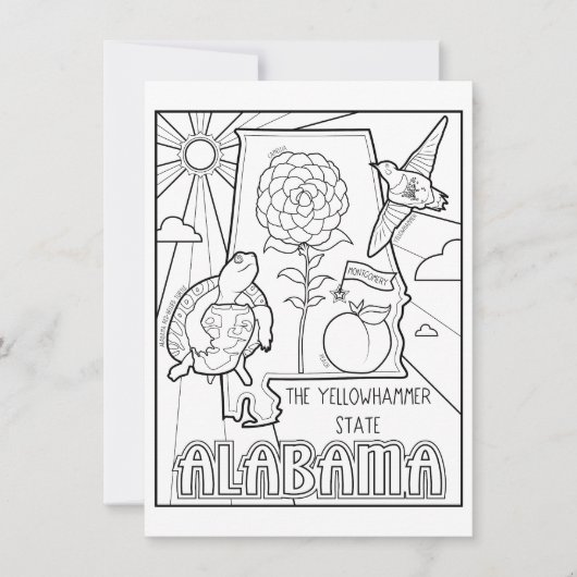 Invitation alabama colore moi collage (Devant)