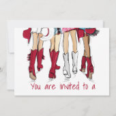 Invitation Alabama Ladies Cowboy Boots Crimson Tailgate Party (Dos)