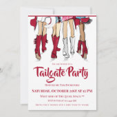 Invitation Alabama Tailgate Party Dames Cowboy Boots Crimelle (Devant)
