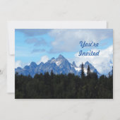 Invitation Alaska Mountain Range Photo Anniversaire (Devant)