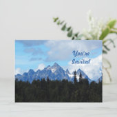 Invitation Alaska Mountain Range Photo Anniversaire (Debout devant)