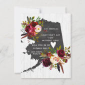 Invitation Alaska State Floral Serez-Vous Ma Fille Fleur (Dos)