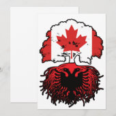 Invitation Albanie Drapeau des racines canadiennes de l'arbre (Devant / Derrière)