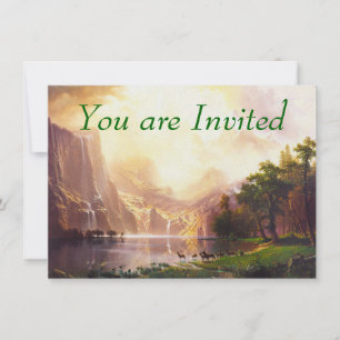 Invitation Albert Bierstadt Parmi les montagnes de la Sierra