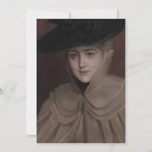 Invitation Albert Edelfeel - Portrait d'une jeune femme (Devant)