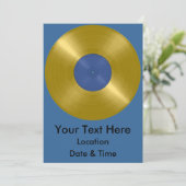 Invitation Album Gold Vinyl Record (Debout devant)