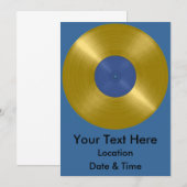 Invitation Album Gold Vinyl Record (Devant / Derrière)