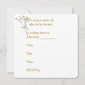 Invitation Album Vintage Fête des mariées (Dos)