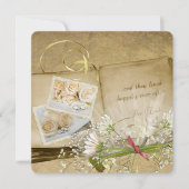 Invitation Album Vintage Fête des mariées (Devant)