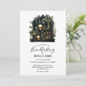 Invitation Alchimie de l'apothèque vert gothique (Debout devant)