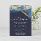 Invitation alcool Abstrait encre or script moderne invitat (Debout devant)