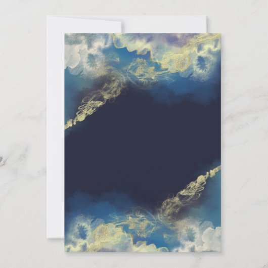 Invitation alcool Abstrait encre or script moderne invitat (Dos)