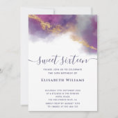 Invitation alcool Abstrait encre or script moderne invitat (Devant)