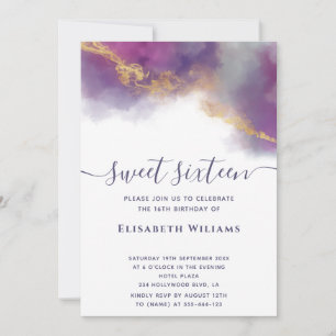Invitation alcool Abstrait encre or script moderne invitat