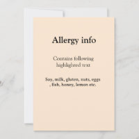 Alerte d'allergie alimentaire ajouter le nom du te