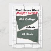 Invitation Alerte de note finale du tableau de bord Tourney (Dos)