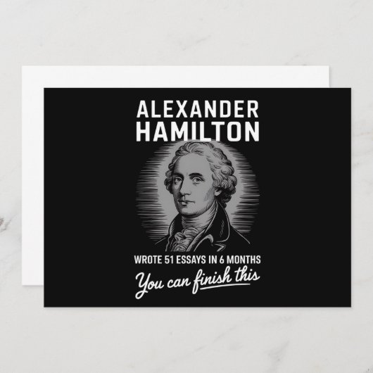 Invitation Alexander Hamilton A Écrit 51 Essais En 6 Mois (Devant / Derrière)