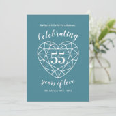 Invitation Alexandrite Anniversaire 55 ans d'amour invite (Debout devant)