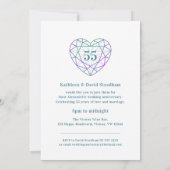 Invitation Alexandrite Anniversaire 55 ans d'amour invite (Dos)