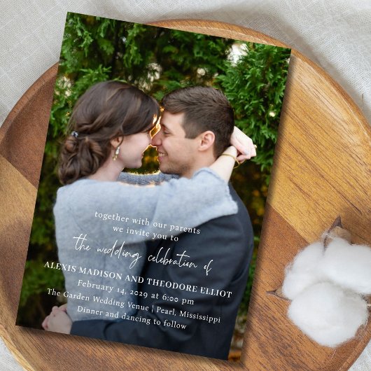 Invitation Alexis Black and White Elegant Mariage moderne